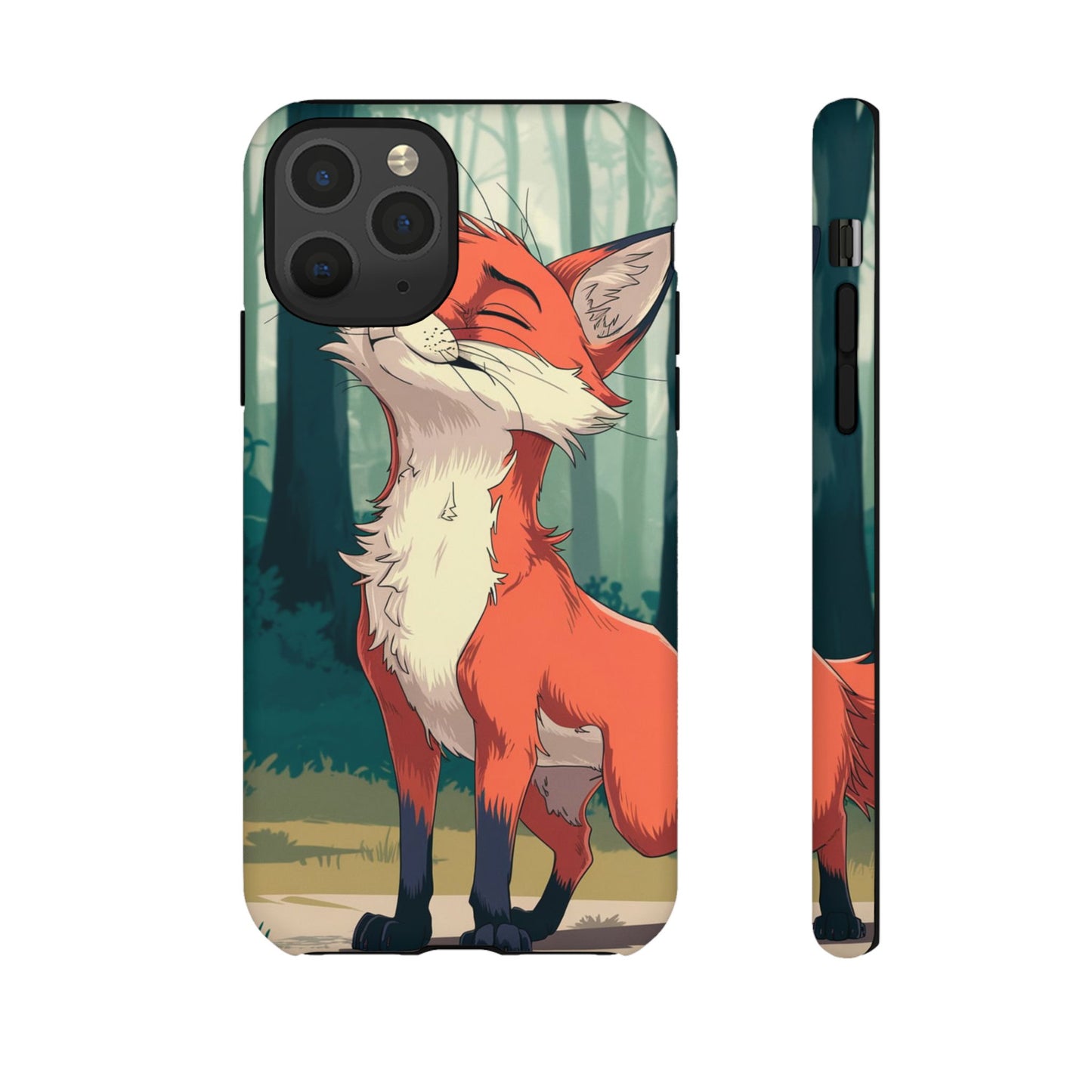 Fox Anime Tough Case – Premium Protection & Stunning Design for iPhone & Samsung, artistic anime fox print design case