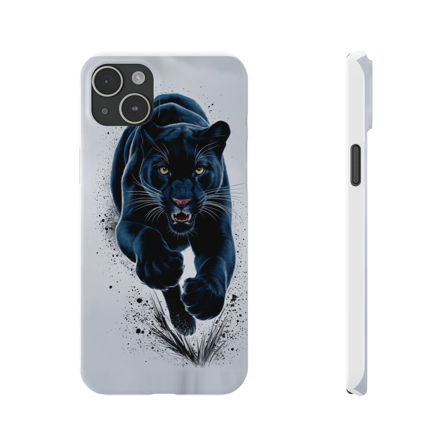 Slim Phone Cases Ai Design, Slim Phone Case for iPhone® – AI Black Panther Design: Sleek Style Meets Everyday Protection, Scratch-Resistant Slim Cases for iPhone