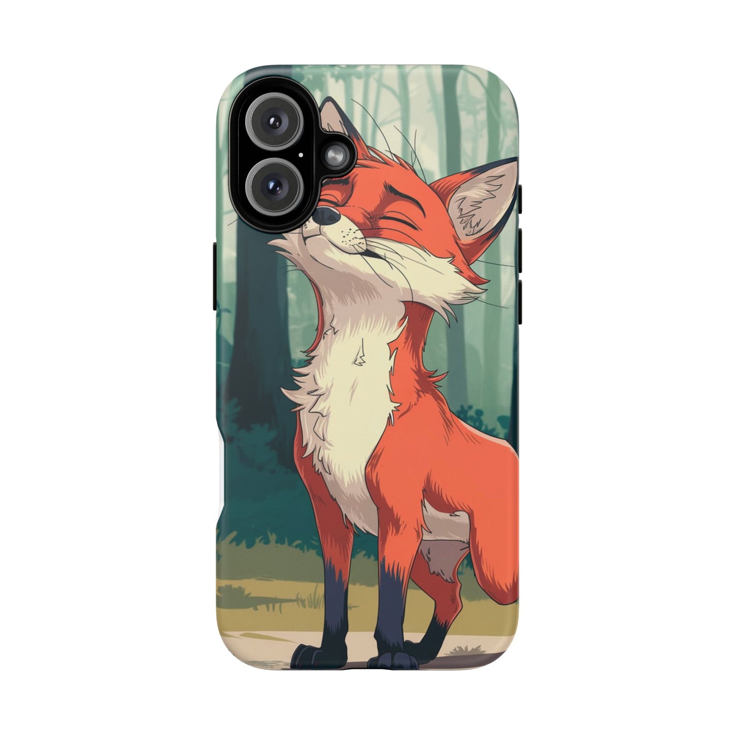 Fox Anime Tough Case – Premium Protection & Stunning Design for iPhone & Samsung, artistic anime fox print design case