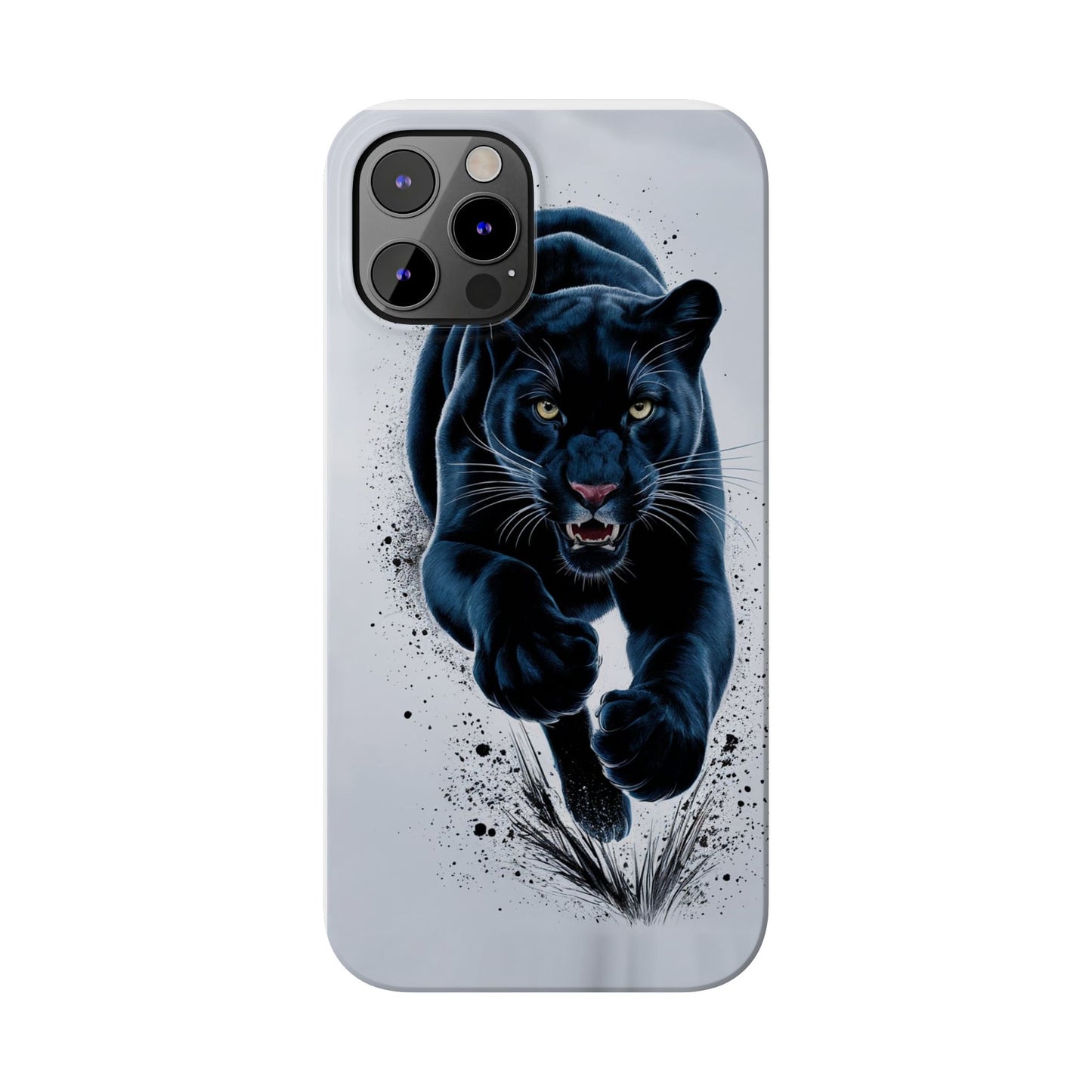 Slim Phone Cases Ai Design, Slim Phone Case for iPhone® – AI Black Panther Design: Sleek Style Meets Everyday Protection, Scratch-Resistant Slim Cases for iPhone