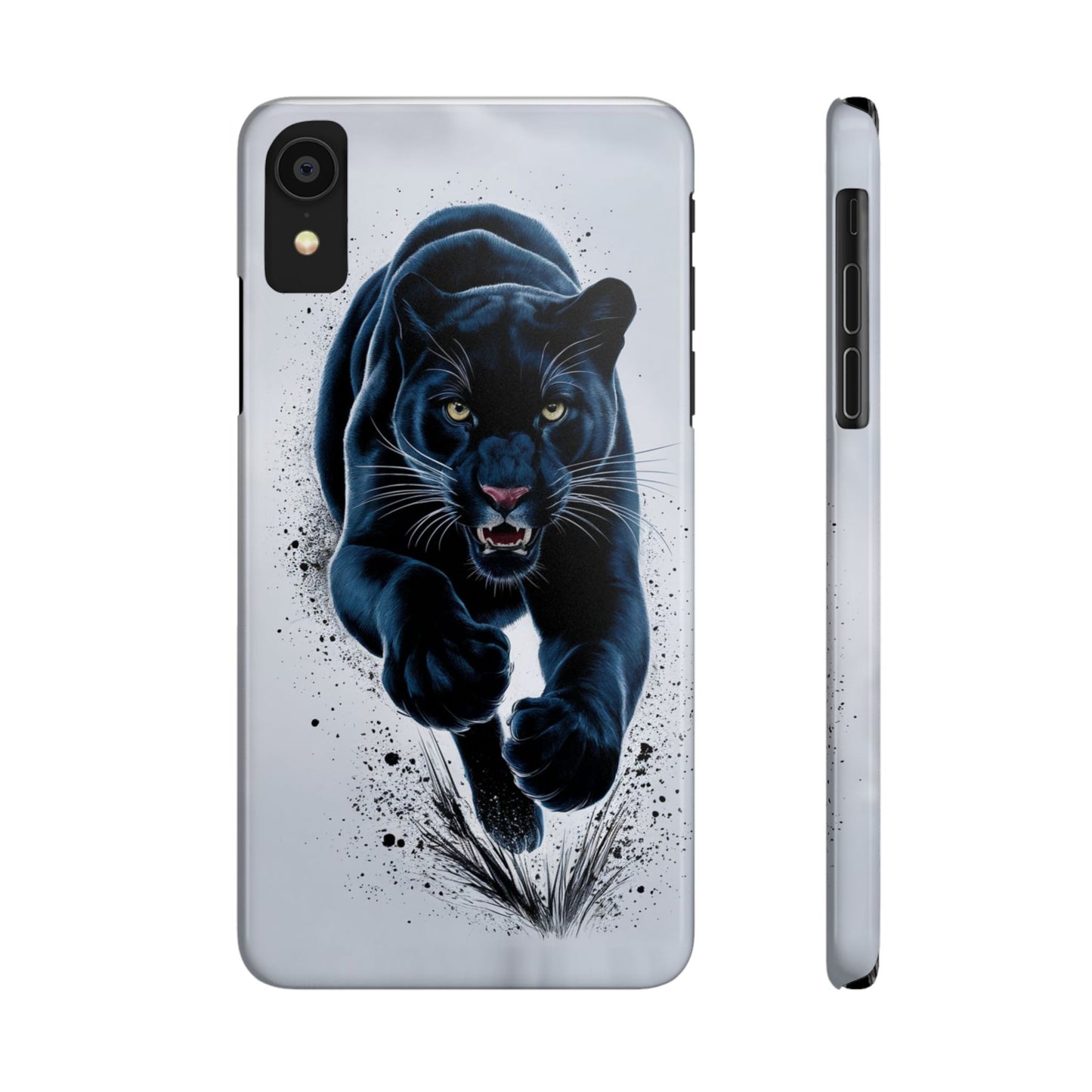 Slim Phone Cases Ai Design, Slim Phone Case for iPhone® – AI Black Panther Design: Sleek Style Meets Everyday Protection, Scratch-Resistant Slim Cases for iPhone