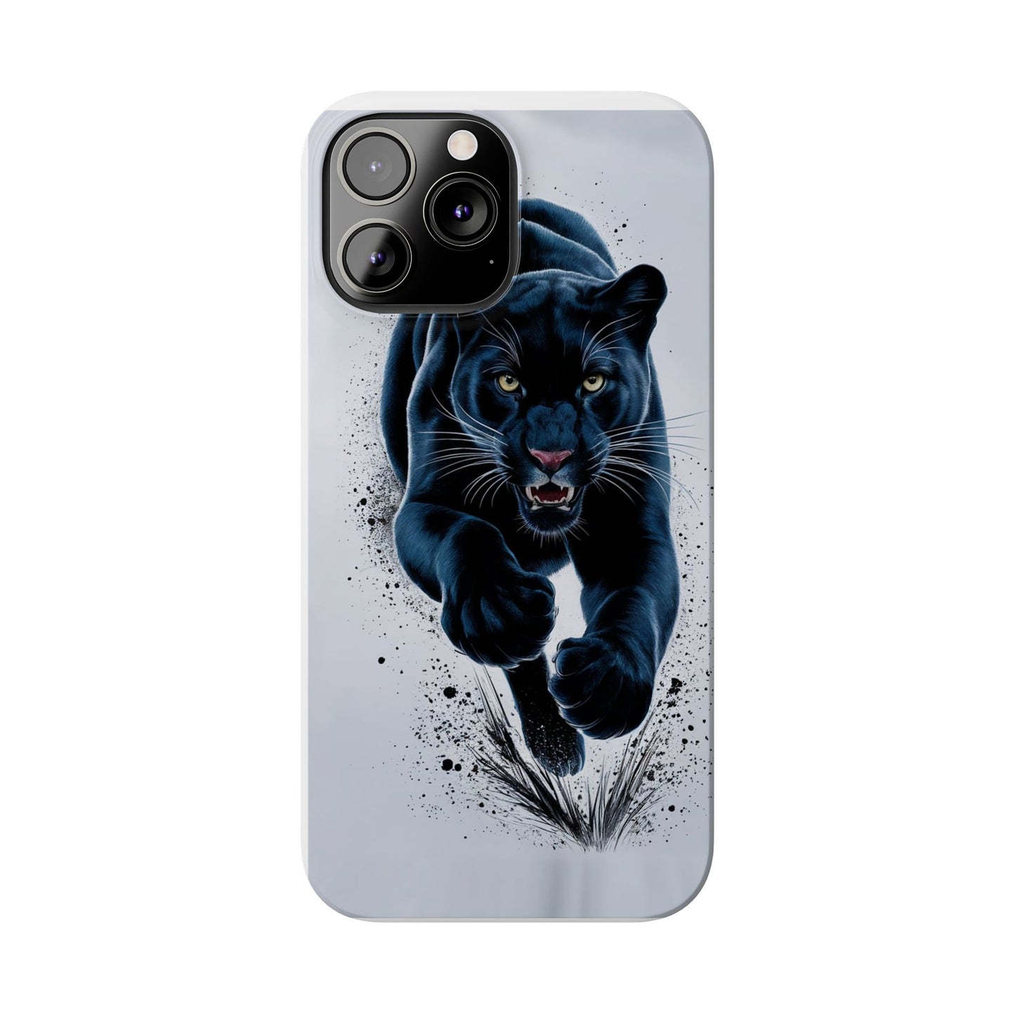 Slim Phone Cases Ai Design, Slim Phone Case for iPhone® – AI Black Panther Design: Sleek Style Meets Everyday Protection, Scratch-Resistant Slim Cases for iPhone