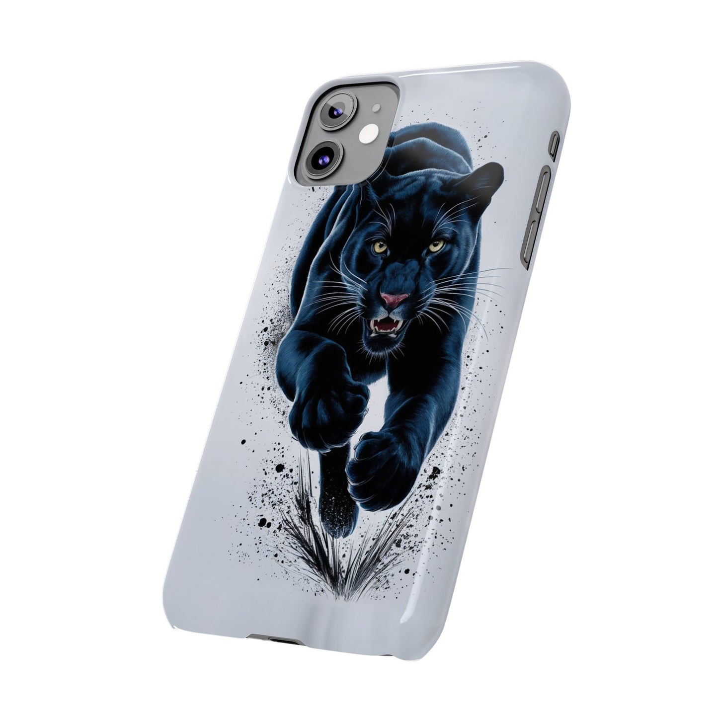 Slim Phone Cases Ai Design, Slim Phone Case for iPhone® – AI Black Panther Design: Sleek Style Meets Everyday Protection, Scratch-Resistant Slim Cases for iPhone