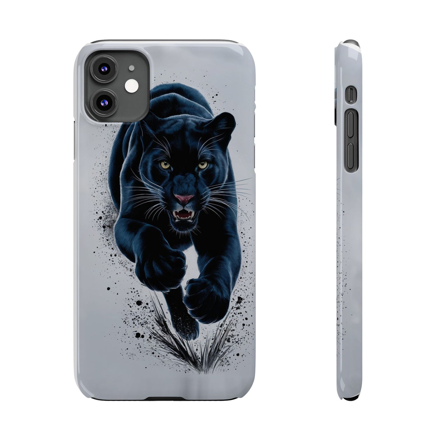 Slim Phone Cases Ai Design, Slim Phone Case for iPhone® – AI Black Panther Design: Sleek Style Meets Everyday Protection, Scratch-Resistant Slim Cases for iPhone