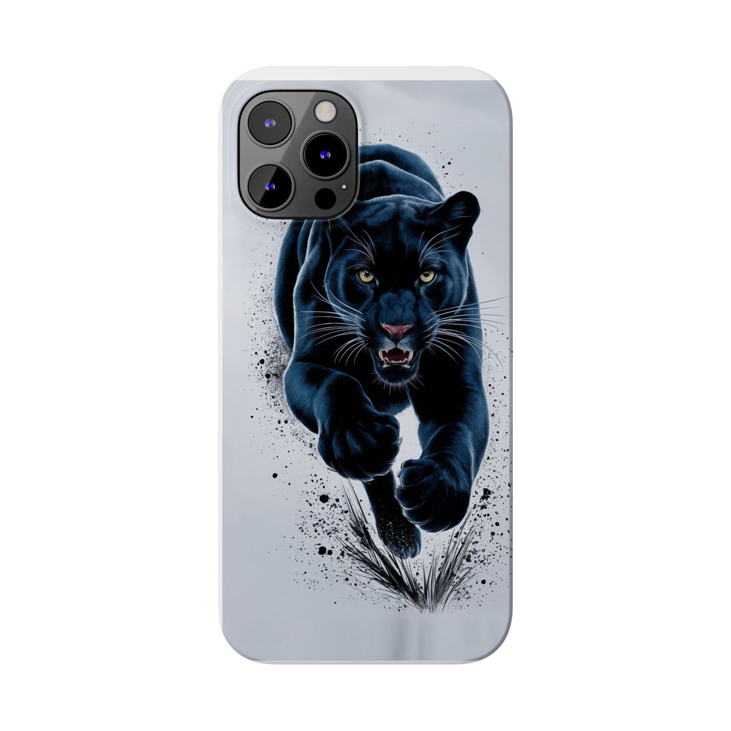 Slim Phone Cases Ai Design, Slim Phone Case for iPhone® – AI Black Panther Design: Sleek Style Meets Everyday Protection, Scratch-Resistant Slim Cases for iPhone