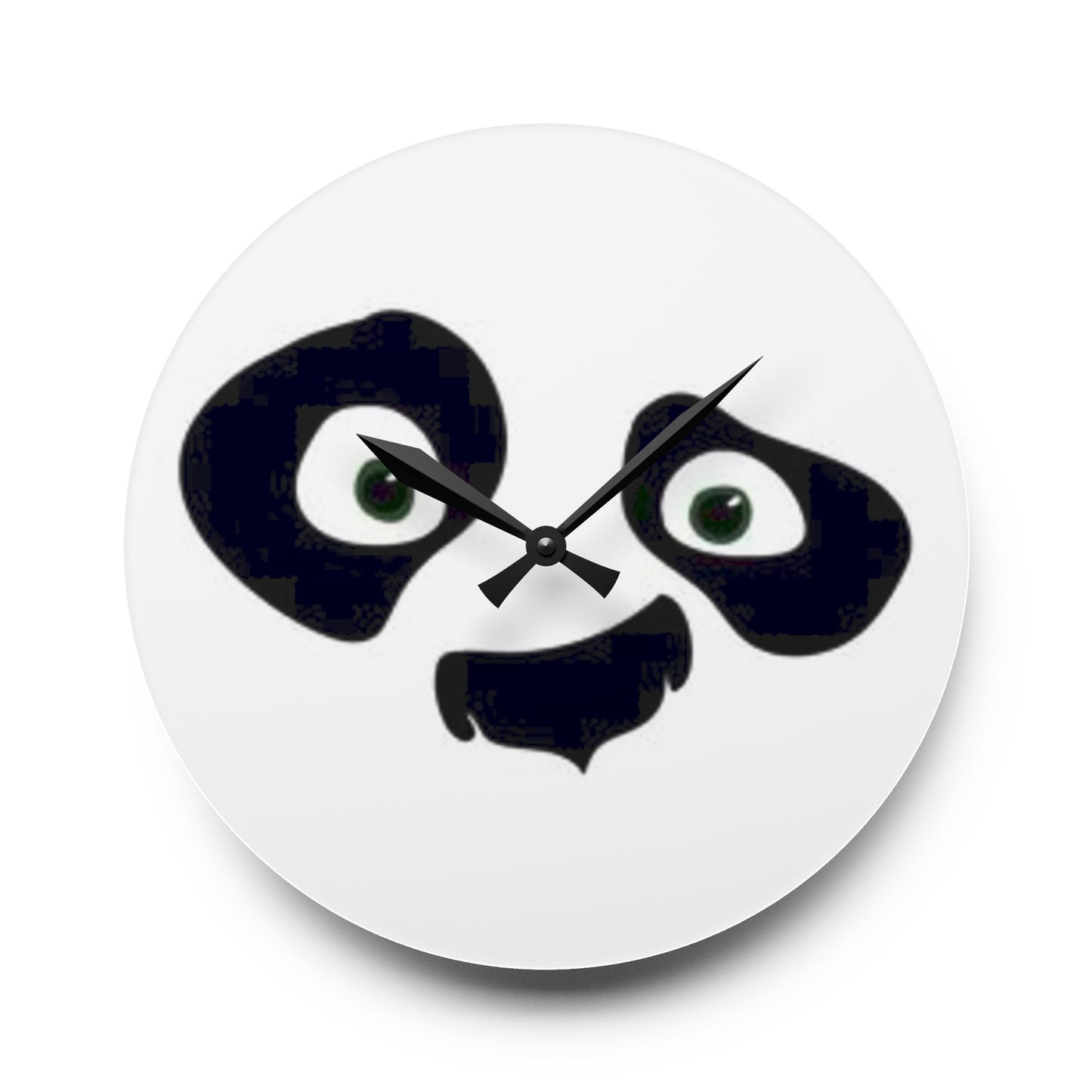 Adorable Acrylic Wall Clock with AI Panda Face Design – A Charming Addition for Home & Office Décor, AI Panda Face Design Wall Clock, Best Gift For Home Decor