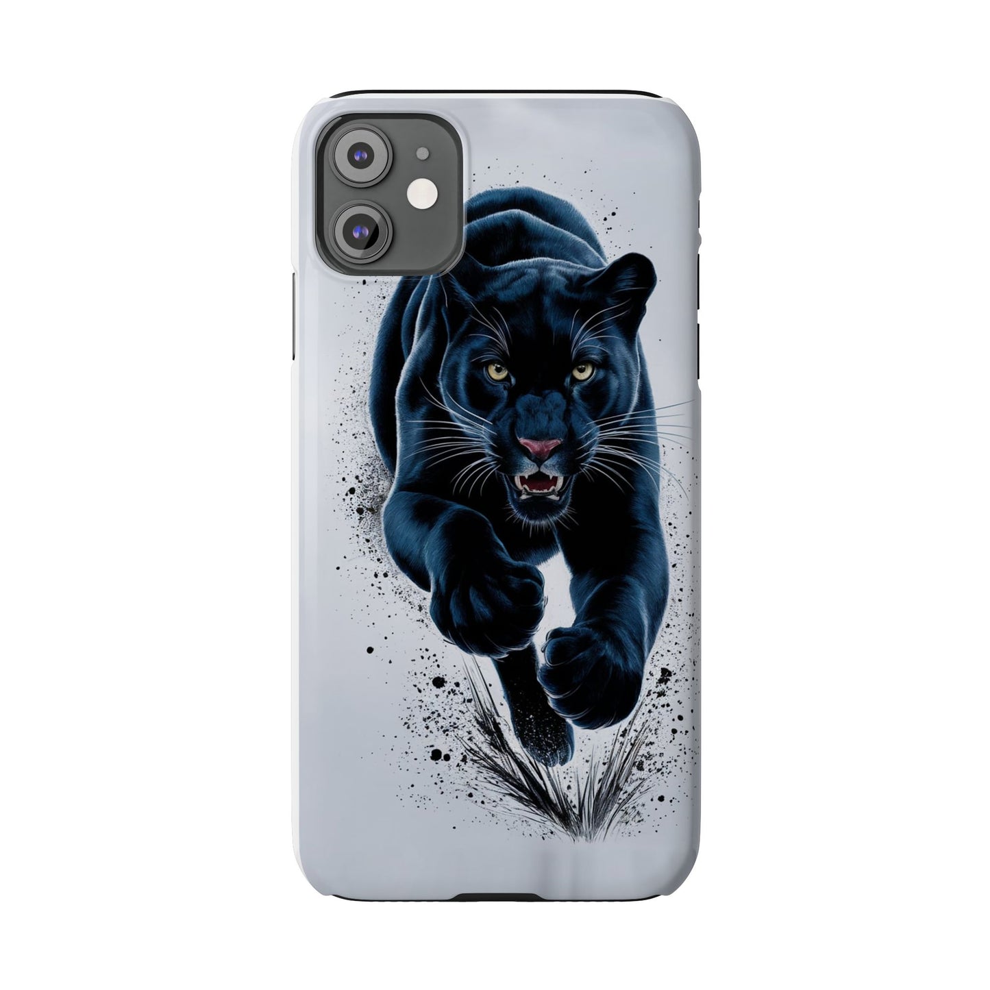 Slim Phone Cases Ai Design, Slim Phone Case for iPhone® – AI Black Panther Design: Sleek Style Meets Everyday Protection, Scratch-Resistant Slim Cases for iPhone