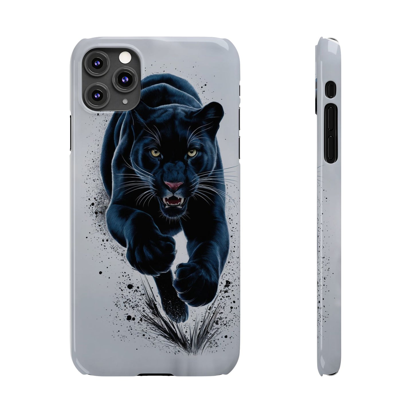 Slim Phone Cases Ai Design, Slim Phone Case for iPhone® – AI Black Panther Design: Sleek Style Meets Everyday Protection, Scratch-Resistant Slim Cases for iPhone