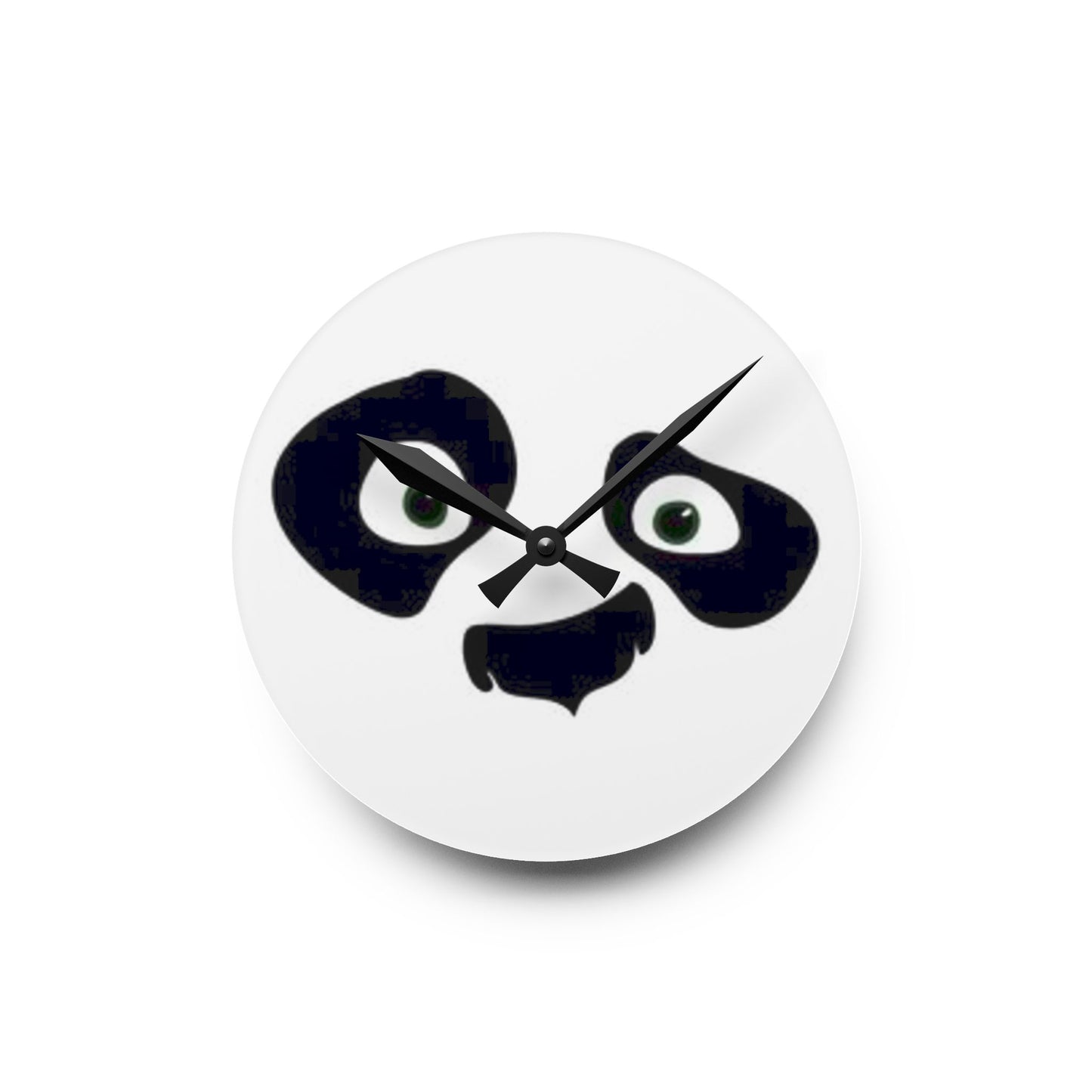 Adorable Acrylic Wall Clock with AI Panda Face Design – A Charming Addition for Home & Office Décor, AI Panda Face Design Wall Clock, Best Gift For Home Decor