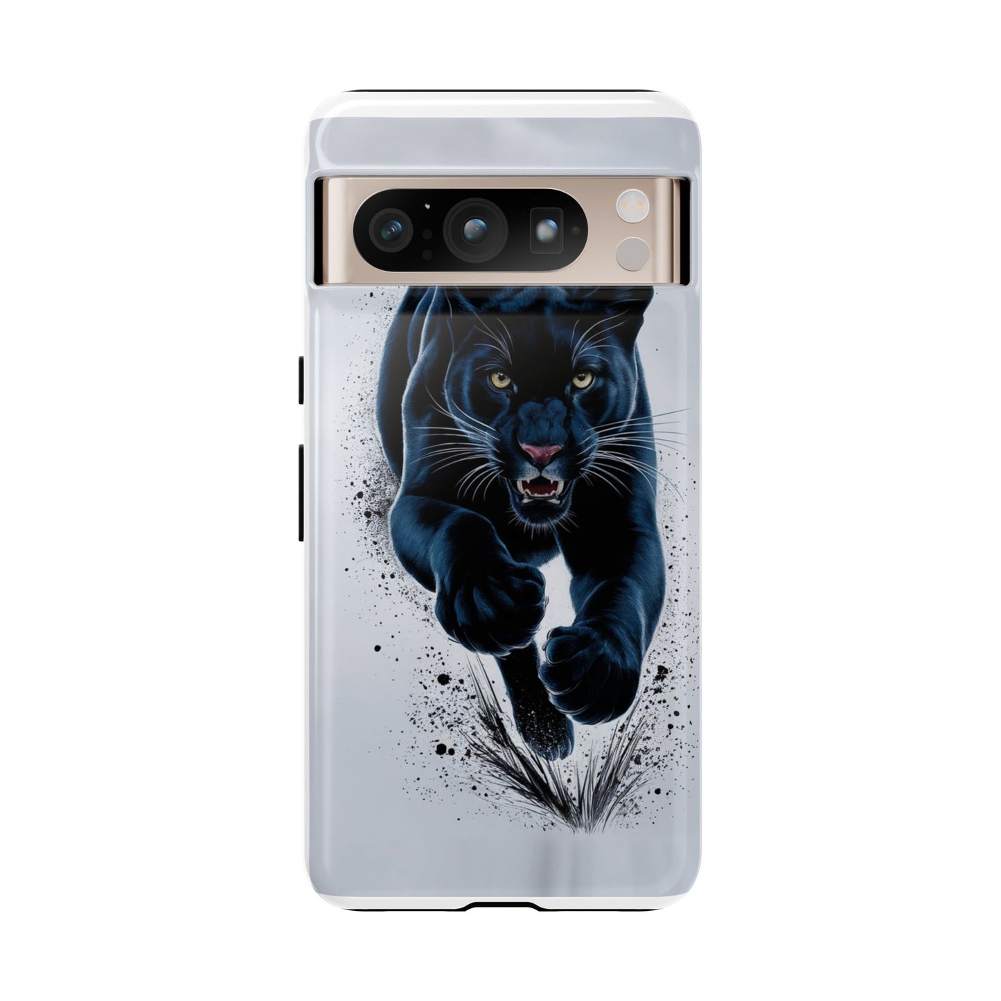Tough Case for iPhone® – AI Black Panther Design: Bold Protection with Fierce Style, AI Black Panther Design