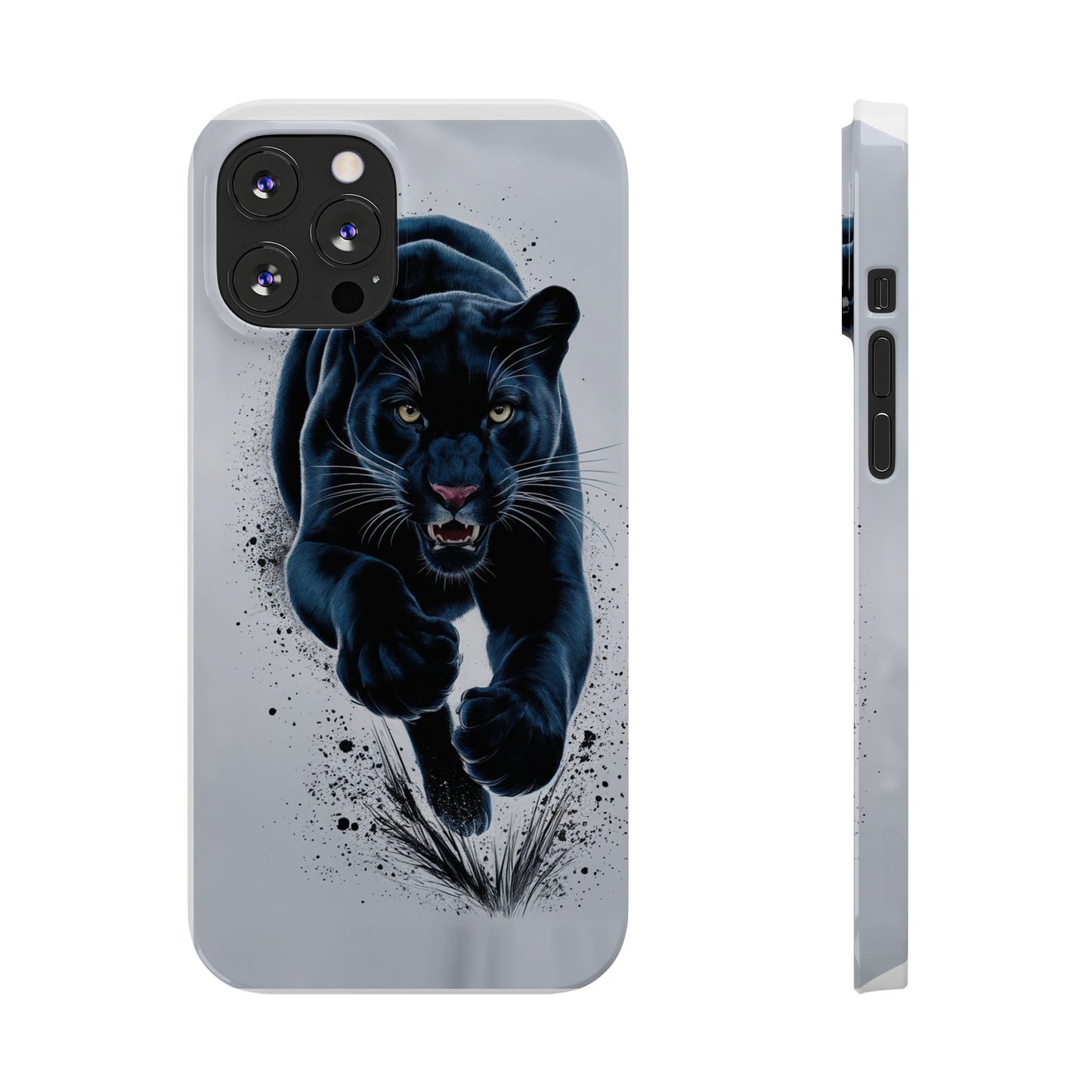 Slim Phone Cases Ai Design, Slim Phone Case for iPhone® – AI Black Panther Design: Sleek Style Meets Everyday Protection, Scratch-Resistant Slim Cases for iPhone