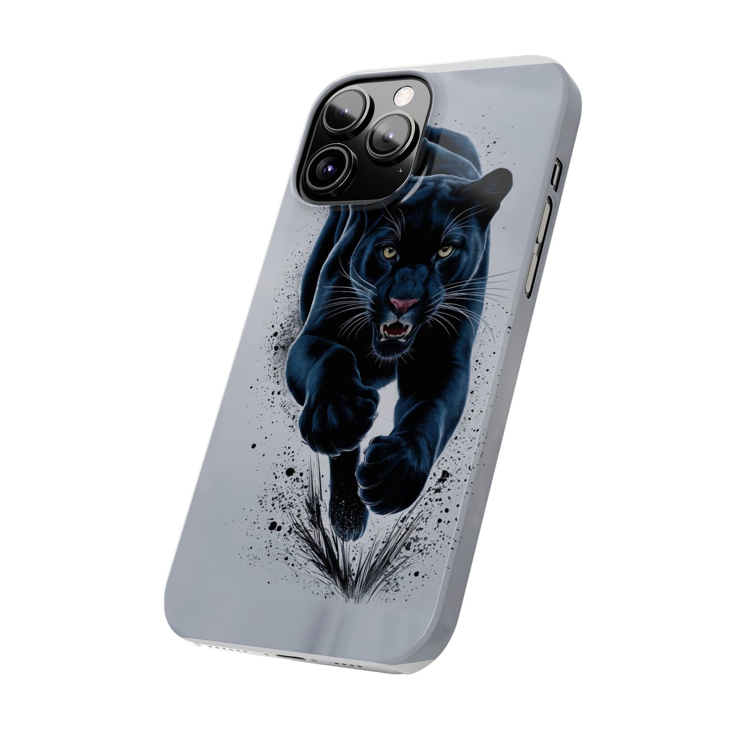 Slim Phone Cases Ai Design, Slim Phone Case for iPhone® – AI Black Panther Design: Sleek Style Meets Everyday Protection, Scratch-Resistant Slim Cases for iPhone