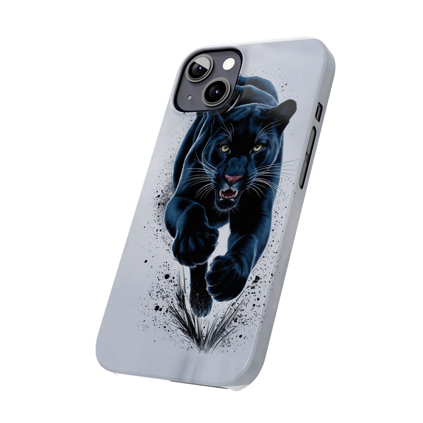 Slim Phone Cases Ai Design, Slim Phone Case for iPhone® – AI Black Panther Design: Sleek Style Meets Everyday Protection, Scratch-Resistant Slim Cases for iPhone