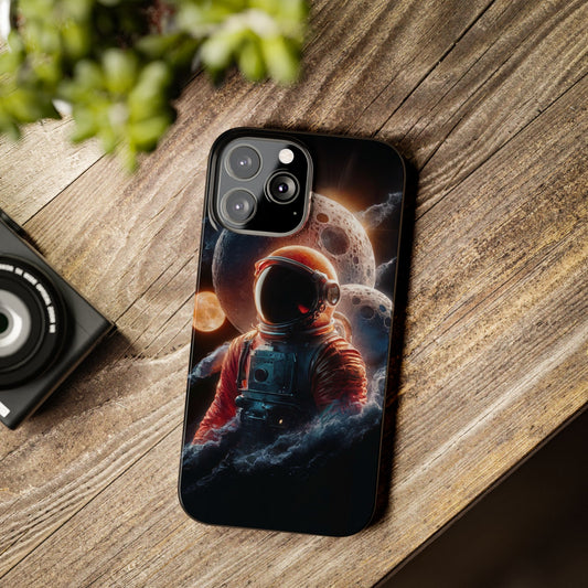 IPhone Slim Phone Cases Space Astronaut Character AI Generated Design --- Slim Phone Cases Space Astronaut Ai Design --- Slim Phone Cases for iPhone Space Astronaut AI Design