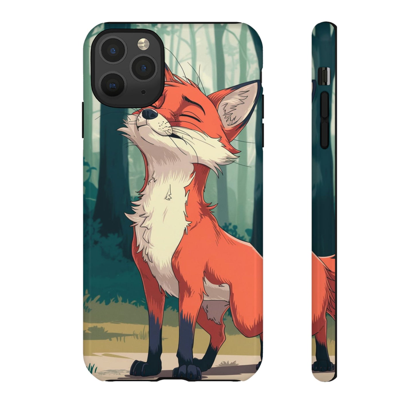 Fox Anime Tough Case – Premium Protection & Stunning Design for iPhone & Samsung, artistic anime fox print design case