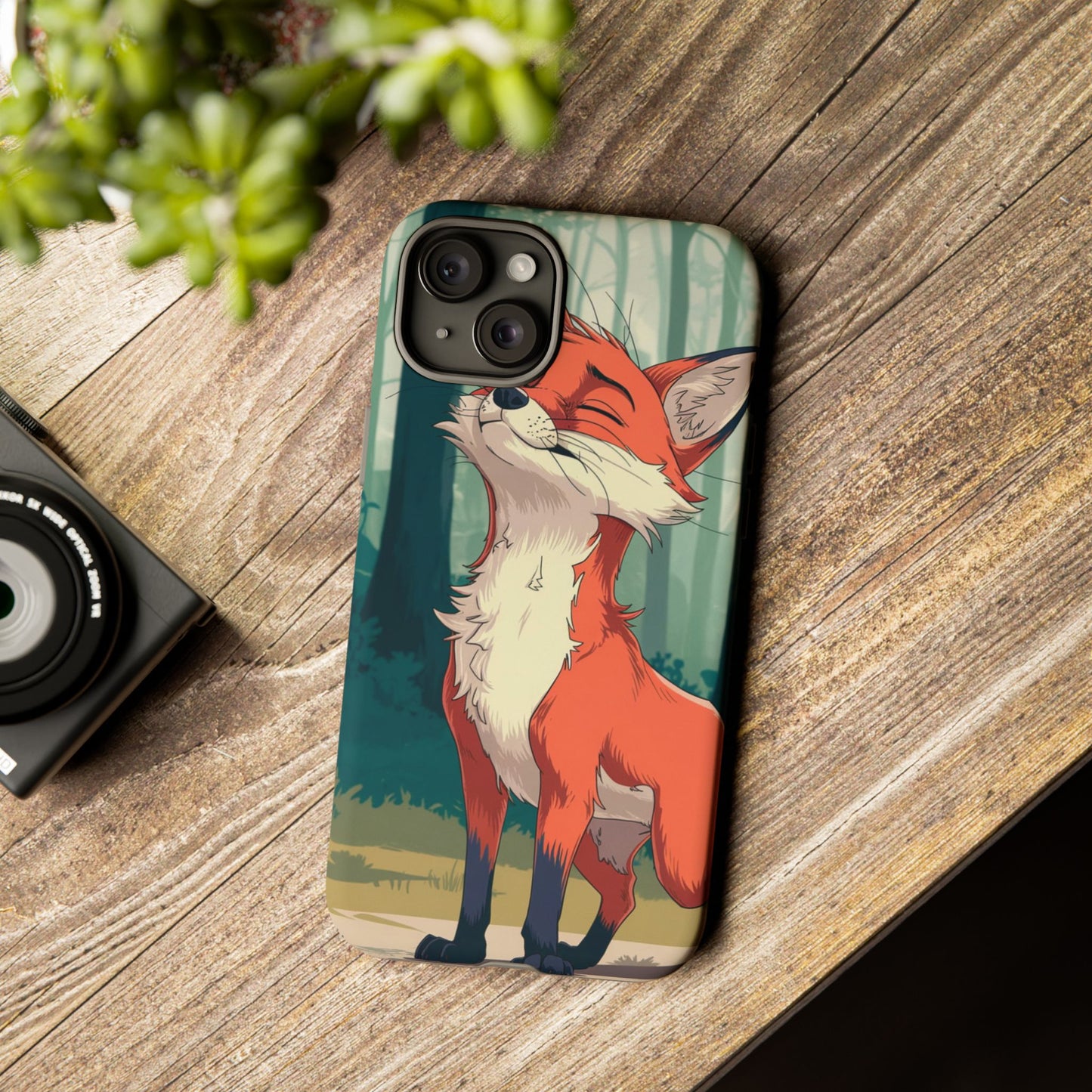 Fox Anime Tough Case – Premium Protection & Stunning Design for iPhone & Samsung, artistic anime fox print design case