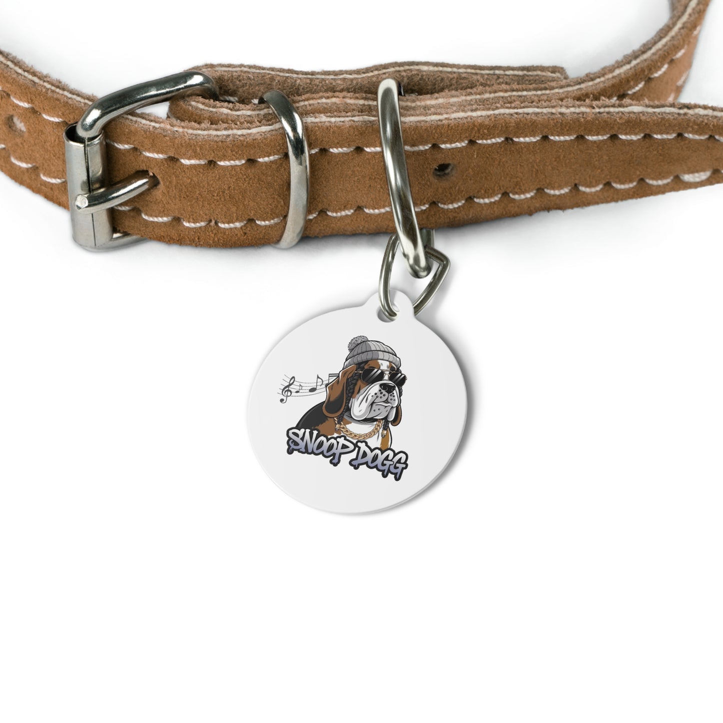 Pet Tag - Dog Typography Funny Ai Image Snoop Best Custom Design-  Pet Tag Design- Best Custom Typography Design Pet Tag