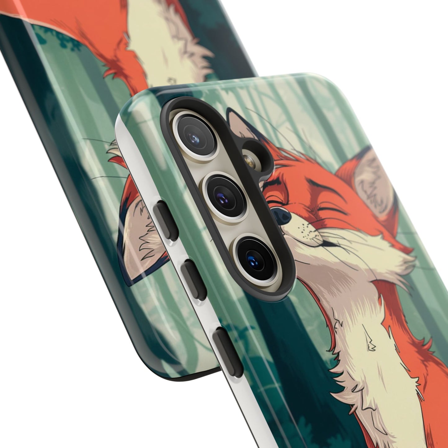 Fox Anime Tough Case – Premium Protection & Stunning Design for iPhone & Samsung, artistic anime fox print design case
