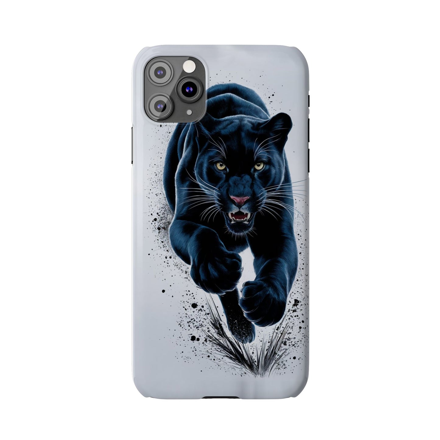 Slim Phone Cases Ai Design, Slim Phone Case for iPhone® – AI Black Panther Design: Sleek Style Meets Everyday Protection, Scratch-Resistant Slim Cases for iPhone