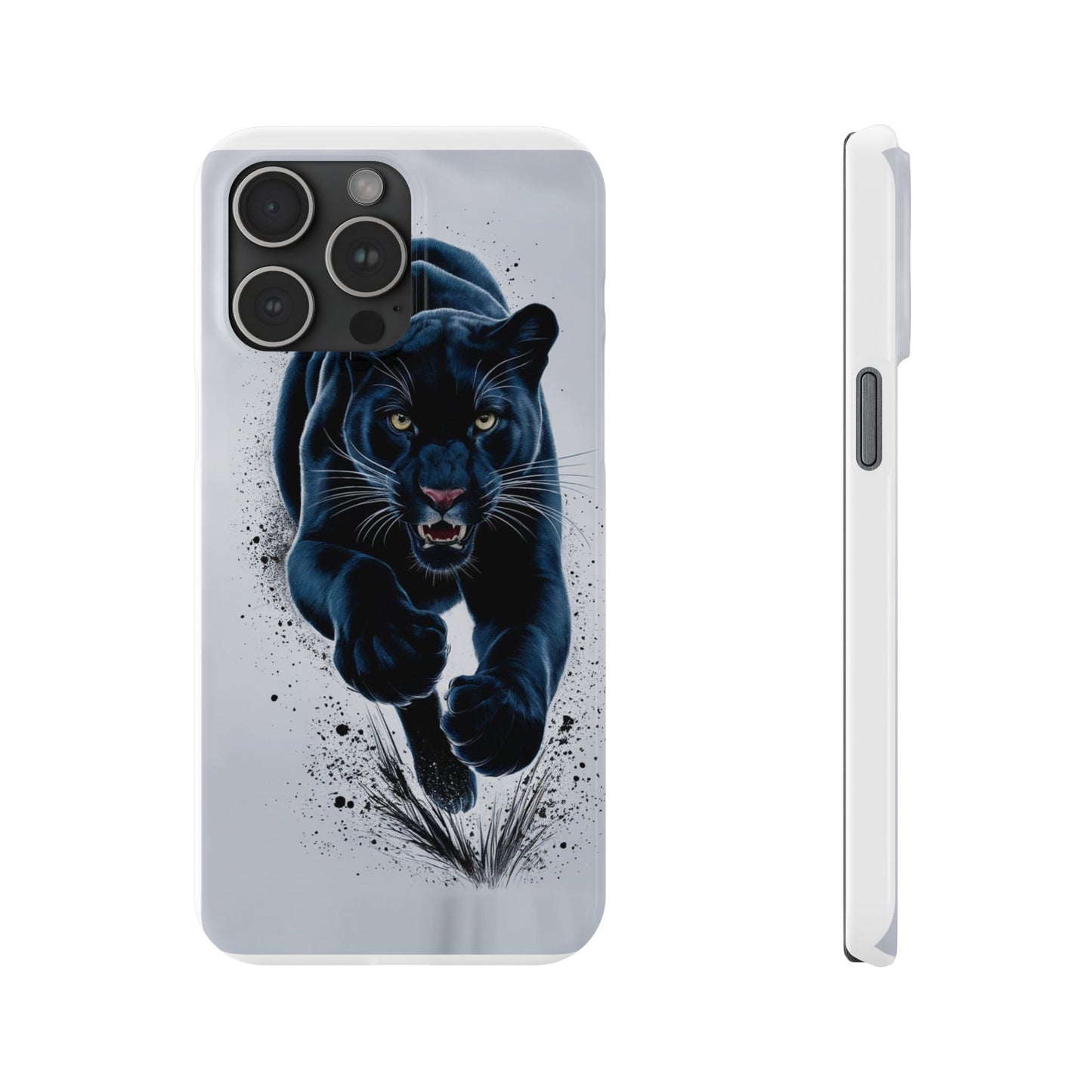 Slim Phone Cases Ai Design, Slim Phone Case for iPhone® – AI Black Panther Design: Sleek Style Meets Everyday Protection, Scratch-Resistant Slim Cases for iPhone