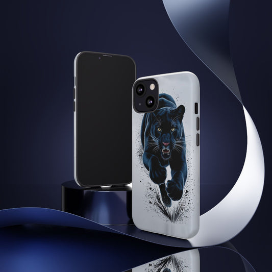 Tough Case for iPhone® – AI Black Panther Design: Bold Protection with Fierce Style, AI Black Panther Design