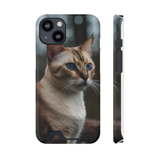 Phone Case with Card Holder - Cute CAT AI Design --- Phone Case With Card Holder Back Cases Cute CAT AI Generated Design --- Phone Case With Card Holder Cute CAT Ai Design IPhone Case --- Phone Case With Card Holder for IPhone Cute CAT Character AI Design