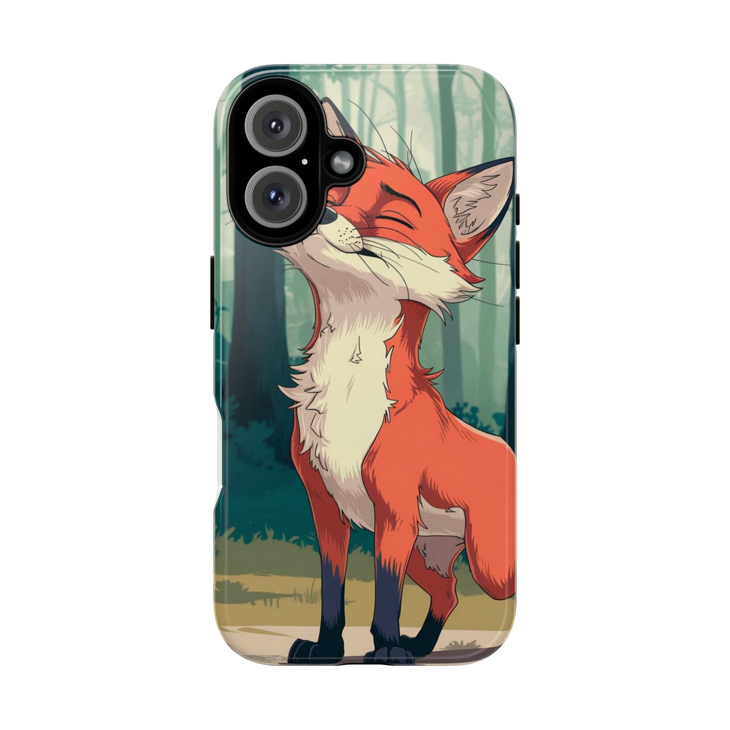 Fox Anime Tough Case – Premium Protection & Stunning Design for iPhone & Samsung, artistic anime fox print design case
