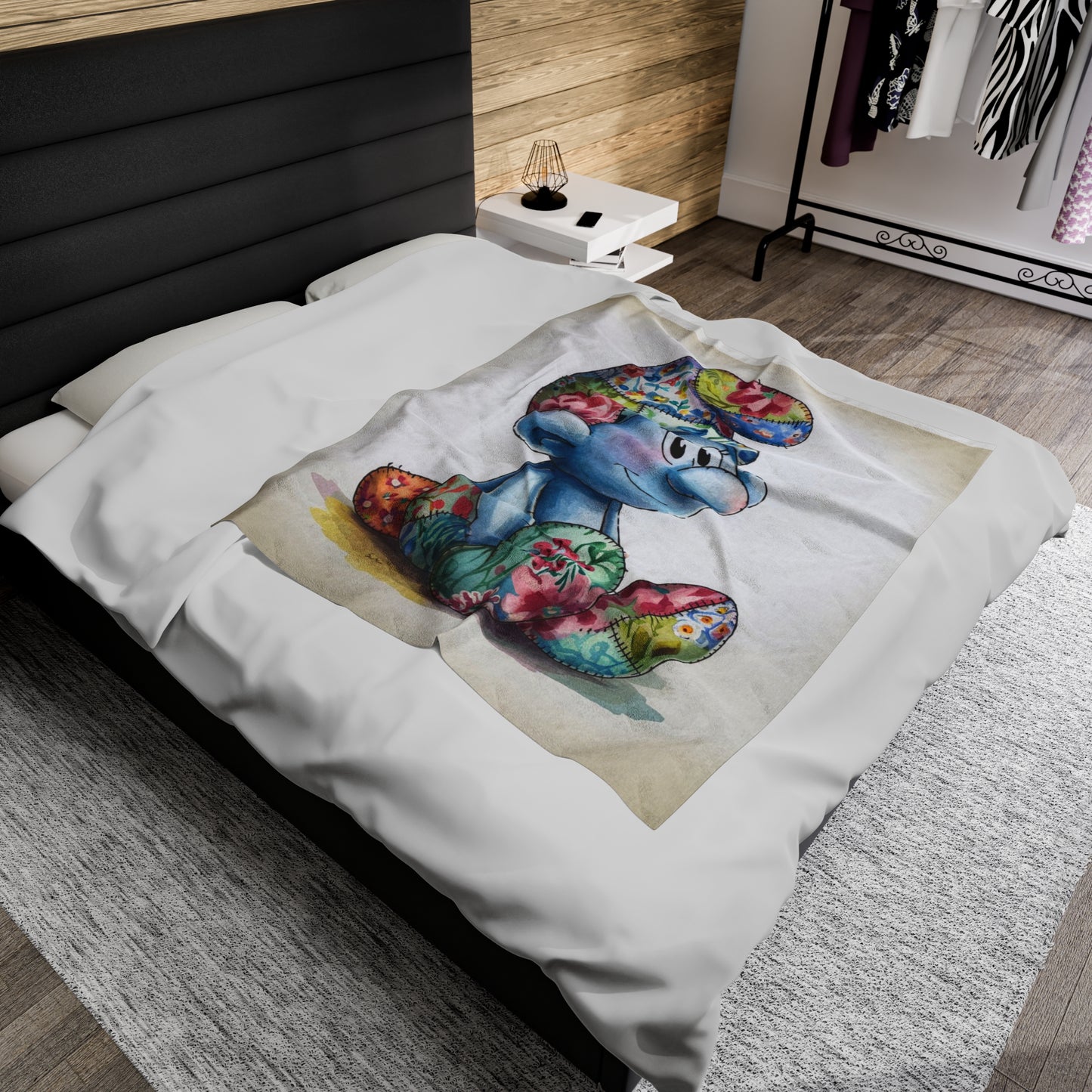 Velveteen Plush Blanket with AI Cartoon Design, Ultra-Soft, Fun, and Perfect for Kids, Cozy Velveteen Plush Blanket with AI Cartoon Design for Kids – Soft, Fun, and Adorable