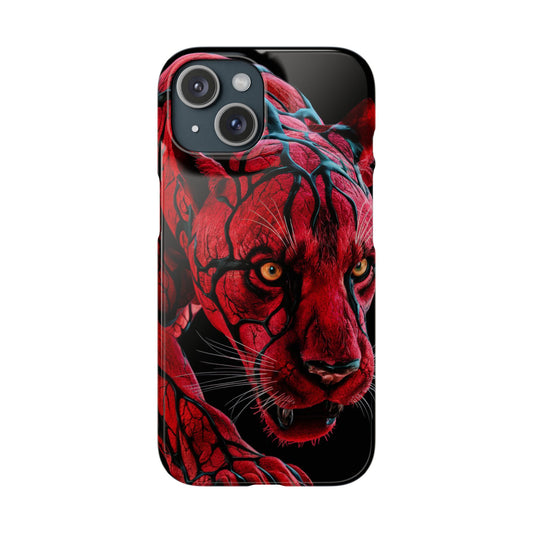 🔥 Elevate Your Phone’s Style , Snap Case for IPhone & Samsung  – Fierce Red Jaguar Design for iPhone & Samsung | Bold, Stylish & Ultra-Slim Protection.
