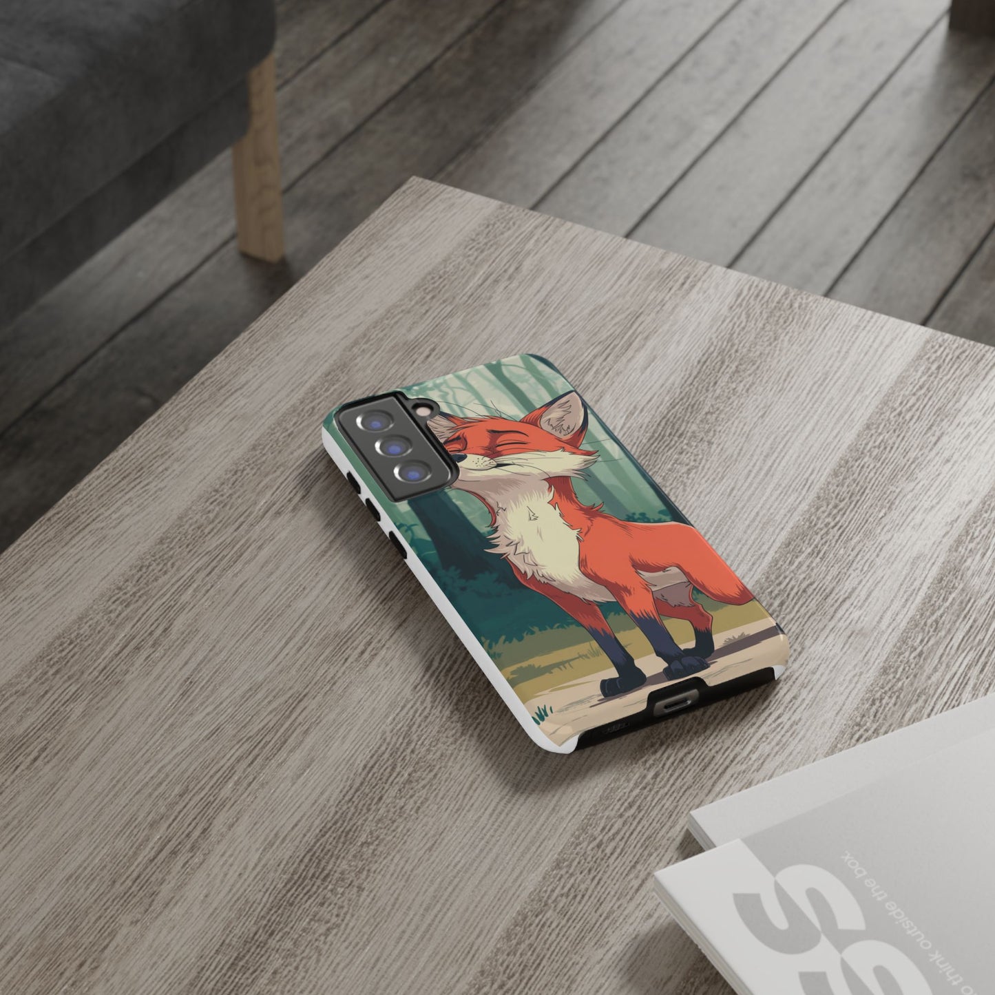 Fox Anime Tough Case – Premium Protection & Stunning Design for iPhone & Samsung, artistic anime fox print design case