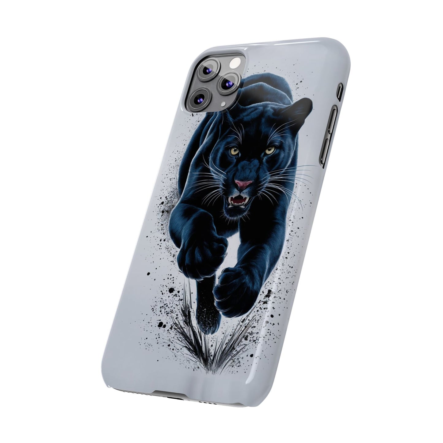 Slim Phone Cases Ai Design, Slim Phone Case for iPhone® – AI Black Panther Design: Sleek Style Meets Everyday Protection, Scratch-Resistant Slim Cases for iPhone