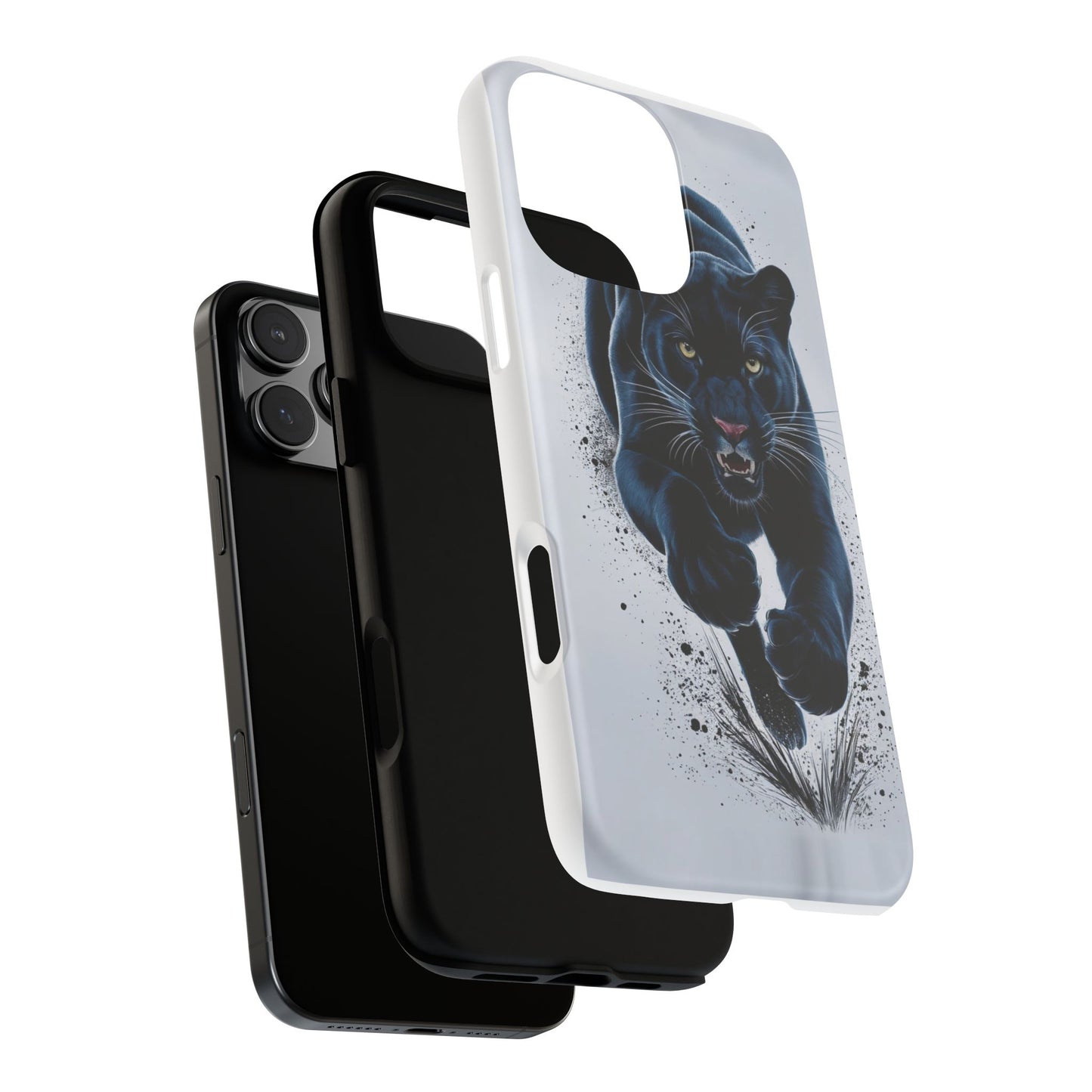 Tough Case for iPhone® – AI Black Panther Design: Bold Protection with Fierce Style, AI Black Panther Design