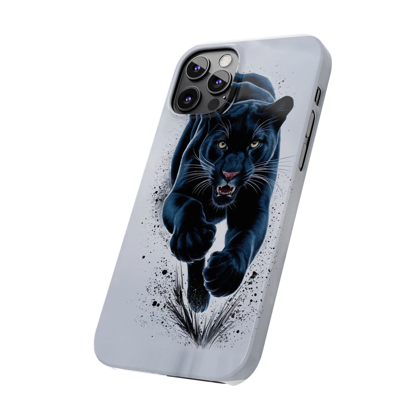Slim Phone Cases Ai Design, Slim Phone Case for iPhone® – AI Black Panther Design: Sleek Style Meets Everyday Protection, Scratch-Resistant Slim Cases for iPhone
