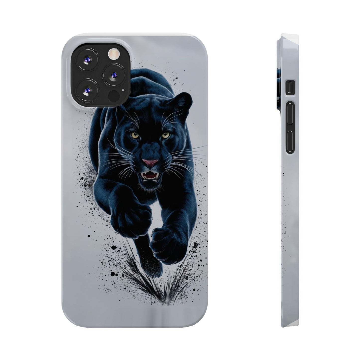 Slim Phone Cases Ai Design, Slim Phone Case for iPhone® – AI Black Panther Design: Sleek Style Meets Everyday Protection, Scratch-Resistant Slim Cases for iPhone