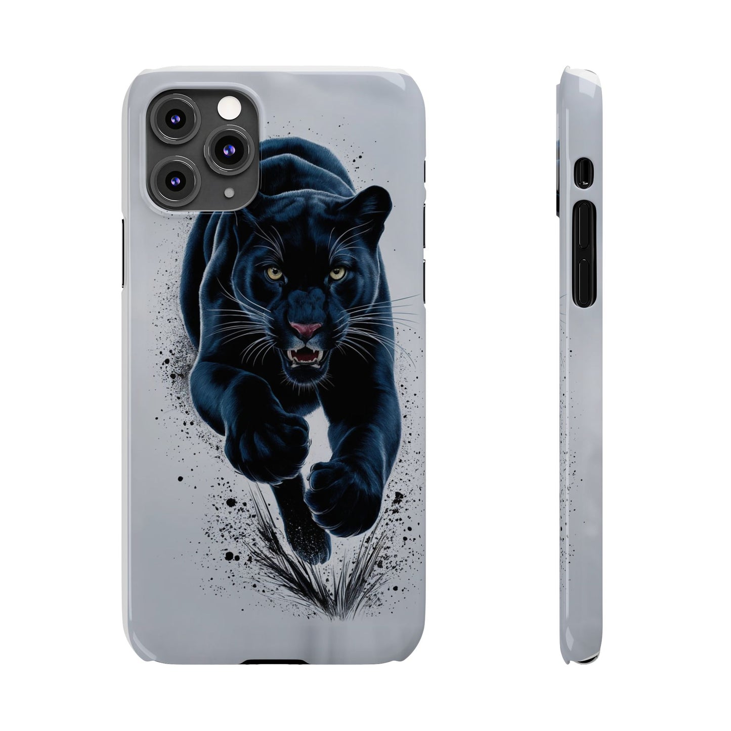 Slim Phone Cases Ai Design, Slim Phone Case for iPhone® – AI Black Panther Design: Sleek Style Meets Everyday Protection, Scratch-Resistant Slim Cases for iPhone