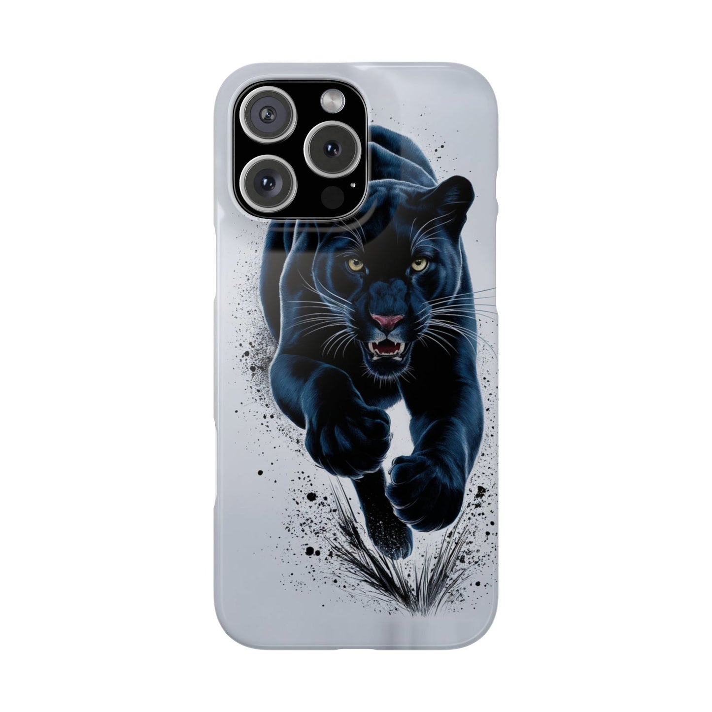 Slim Phone Cases Ai Design, Slim Phone Case for iPhone® – AI Black Panther Design: Sleek Style Meets Everyday Protection, Scratch-Resistant Slim Cases for iPhone