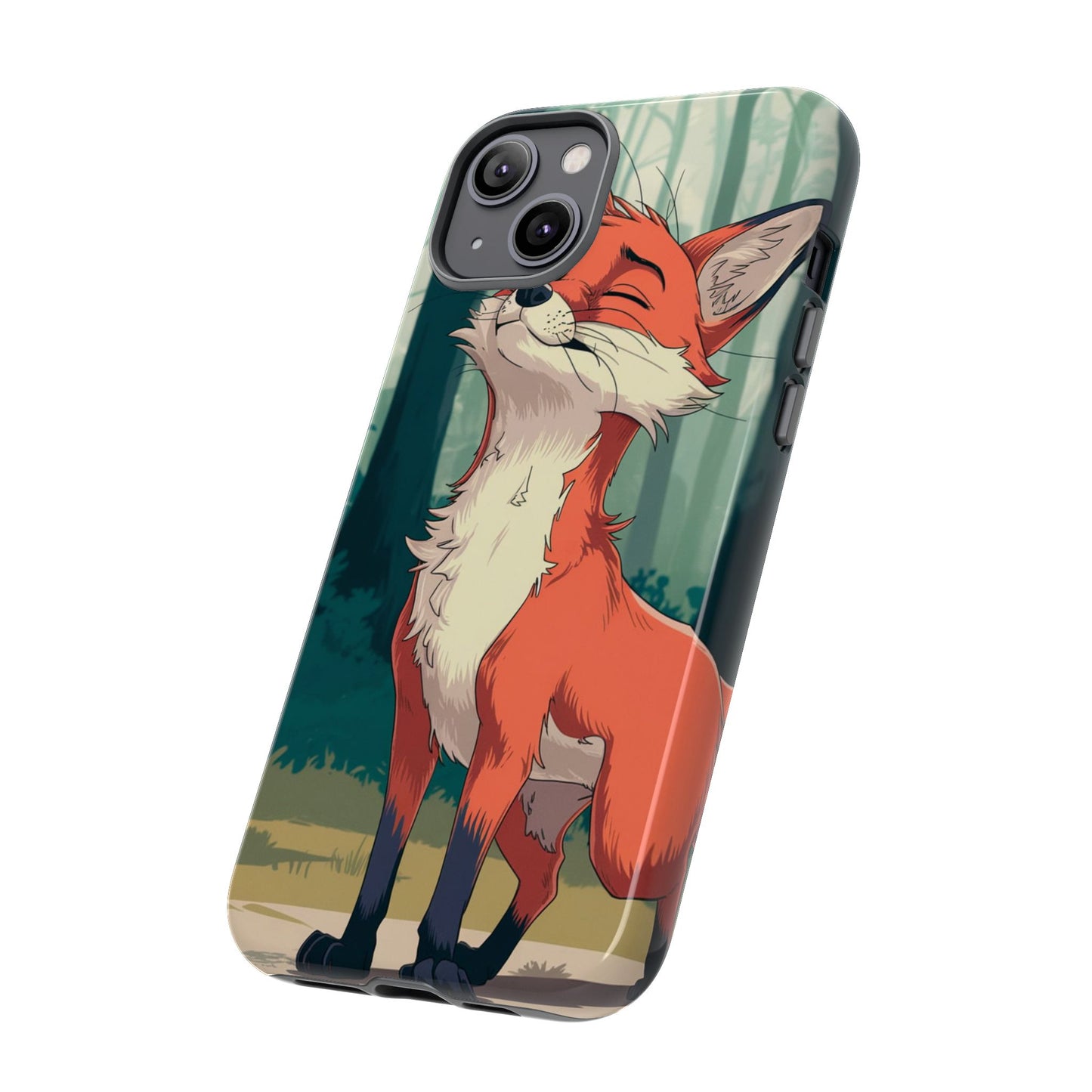 Fox Anime Tough Case – Premium Protection & Stunning Design for iPhone & Samsung, artistic anime fox print design case