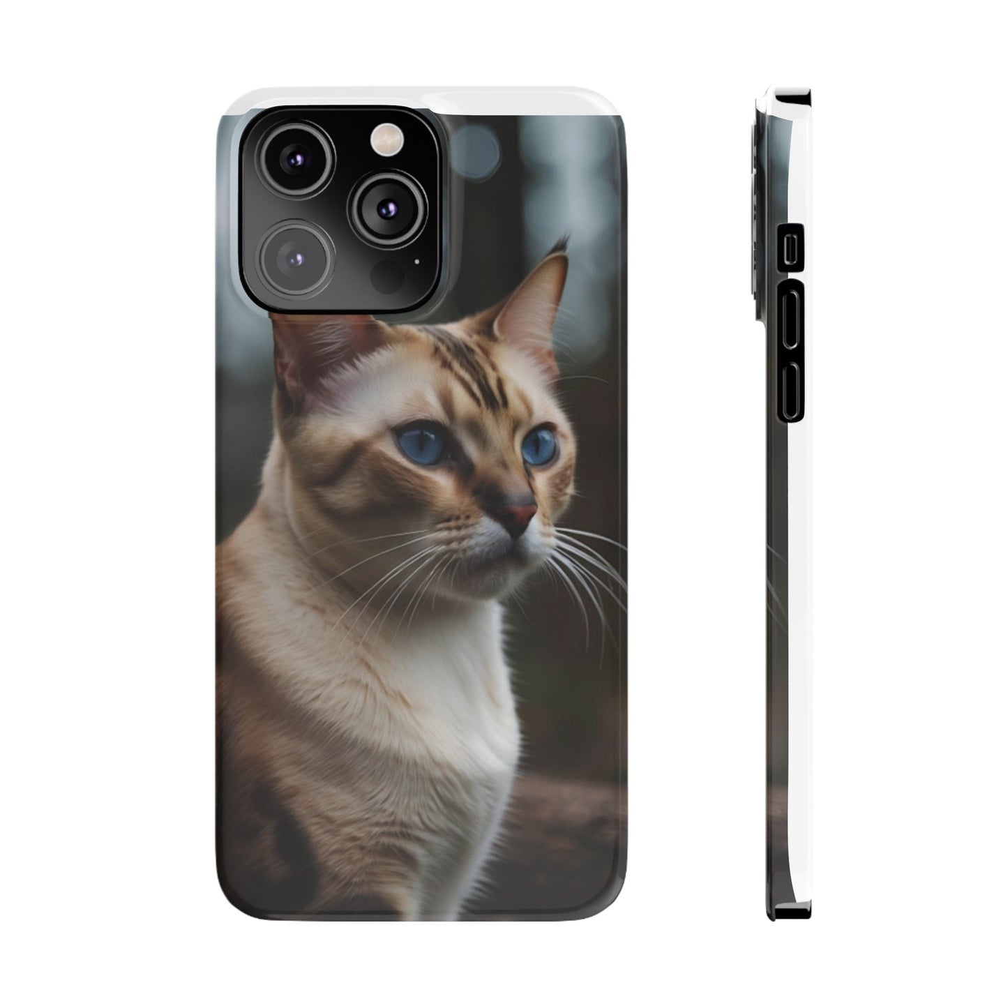 Slim Phone Case Iphone Back Cases Cute CAT AI Generated Design --- Slim Phone Case Cute CAT Ai Design IPhone Case --- Slim Phone Case for IPhone Cute CAT Character AI Design