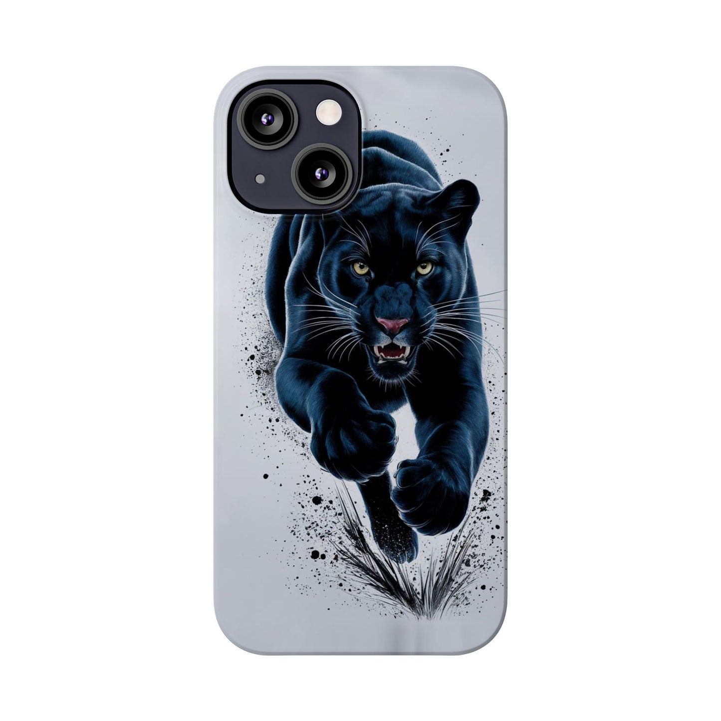 Slim Phone Cases Ai Design, Slim Phone Case for iPhone® – AI Black Panther Design: Sleek Style Meets Everyday Protection, Scratch-Resistant Slim Cases for iPhone