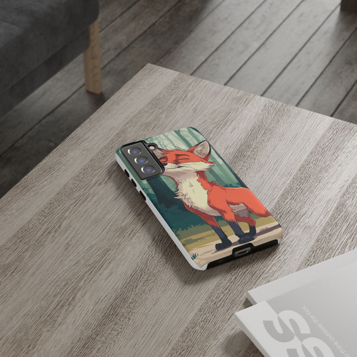Fox Anime Tough Case – Premium Protection & Stunning Design for iPhone & Samsung, artistic anime fox print design case
