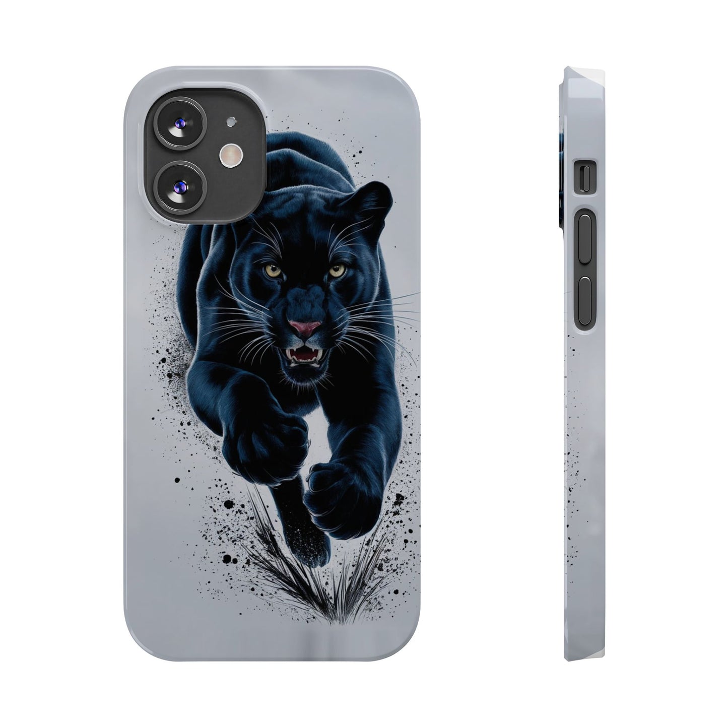Slim Phone Cases Ai Design, Slim Phone Case for iPhone® – AI Black Panther Design: Sleek Style Meets Everyday Protection, Scratch-Resistant Slim Cases for iPhone