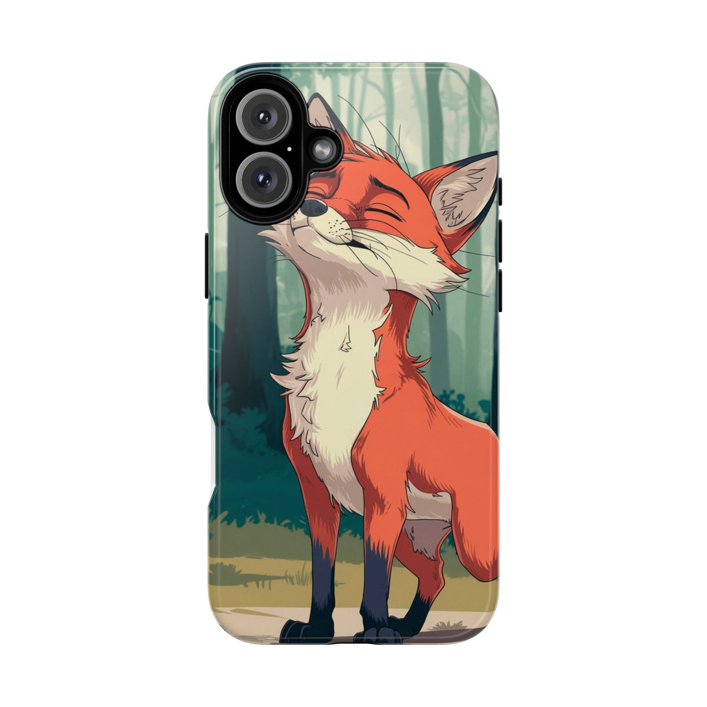 Fox Anime Tough Case – Premium Protection & Stunning Design for iPhone & Samsung, artistic anime fox print design case