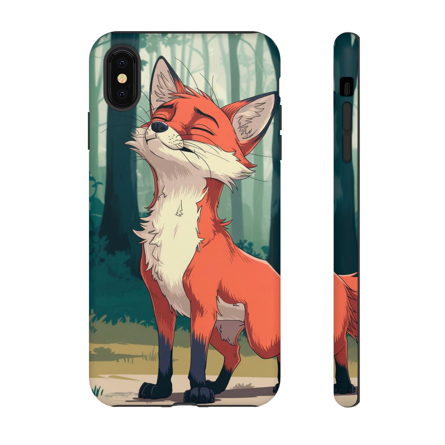 Fox Anime Tough Case – Premium Protection & Stunning Design for iPhone & Samsung, artistic anime fox print design case