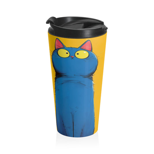 Stainless Steel Travel Mug with AI Persian Cat Design – Your Perfect Travel Companion for Style & Durability