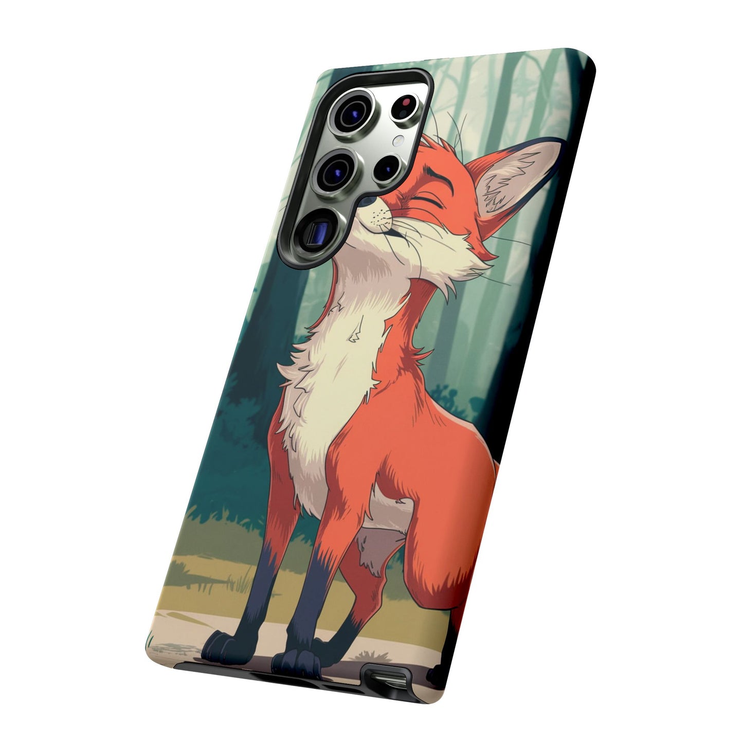 Fox Anime Tough Case – Premium Protection & Stunning Design for iPhone & Samsung, artistic anime fox print design case