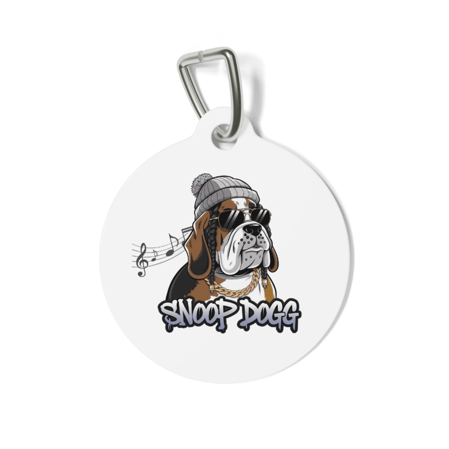 Pet Tag - Dog Typography Funny Ai Image Snoop Best Custom Design-  Pet Tag Design- Best Custom Typography Design Pet Tag