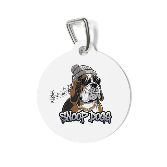Pet Tag - Dog Typography Funny Ai Image Snoop Best Custom Design-  Pet Tag Design- Best Custom Typography Design Pet Tag