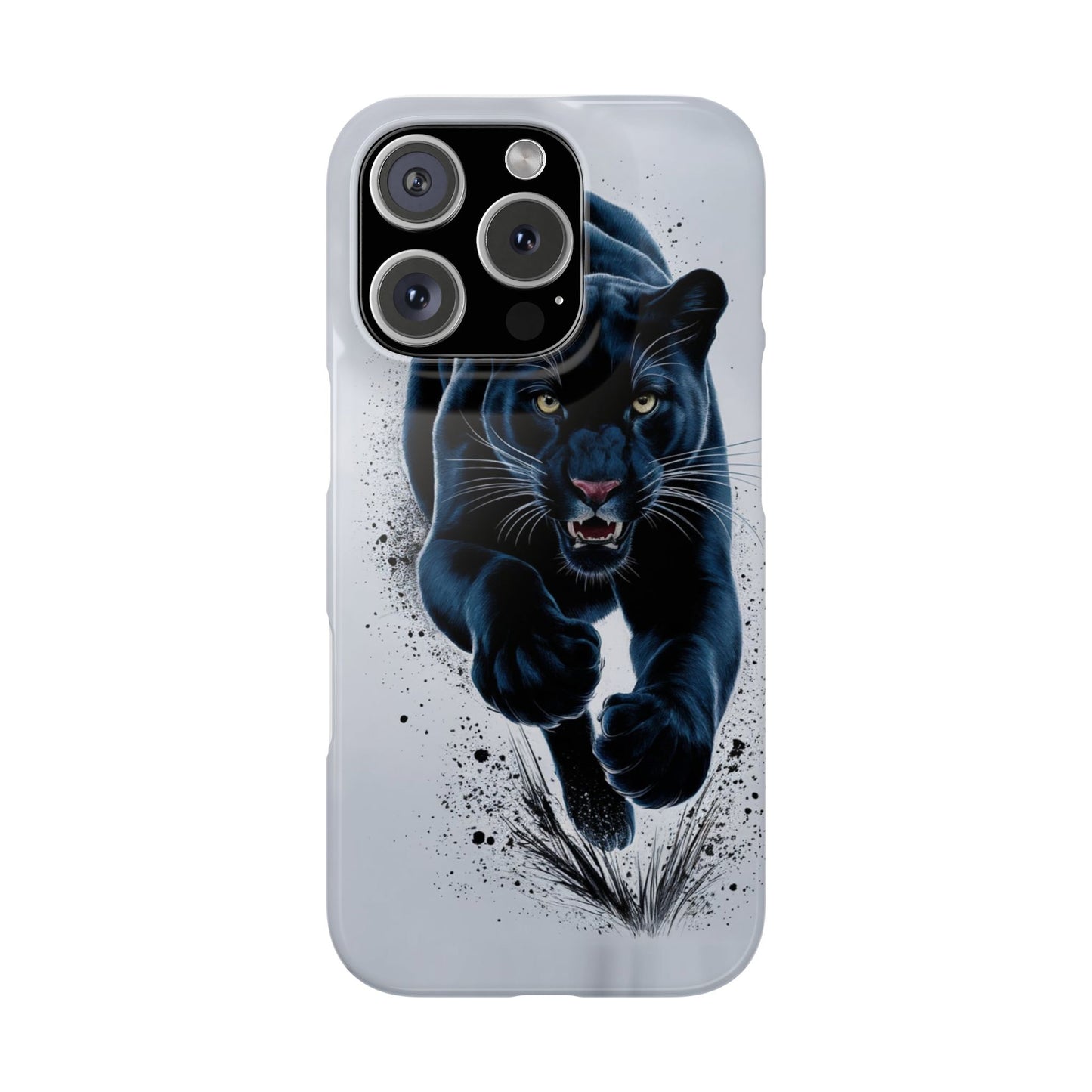 Slim Phone Cases Ai Design, Slim Phone Case for iPhone® – AI Black Panther Design: Sleek Style Meets Everyday Protection, Scratch-Resistant Slim Cases for iPhone