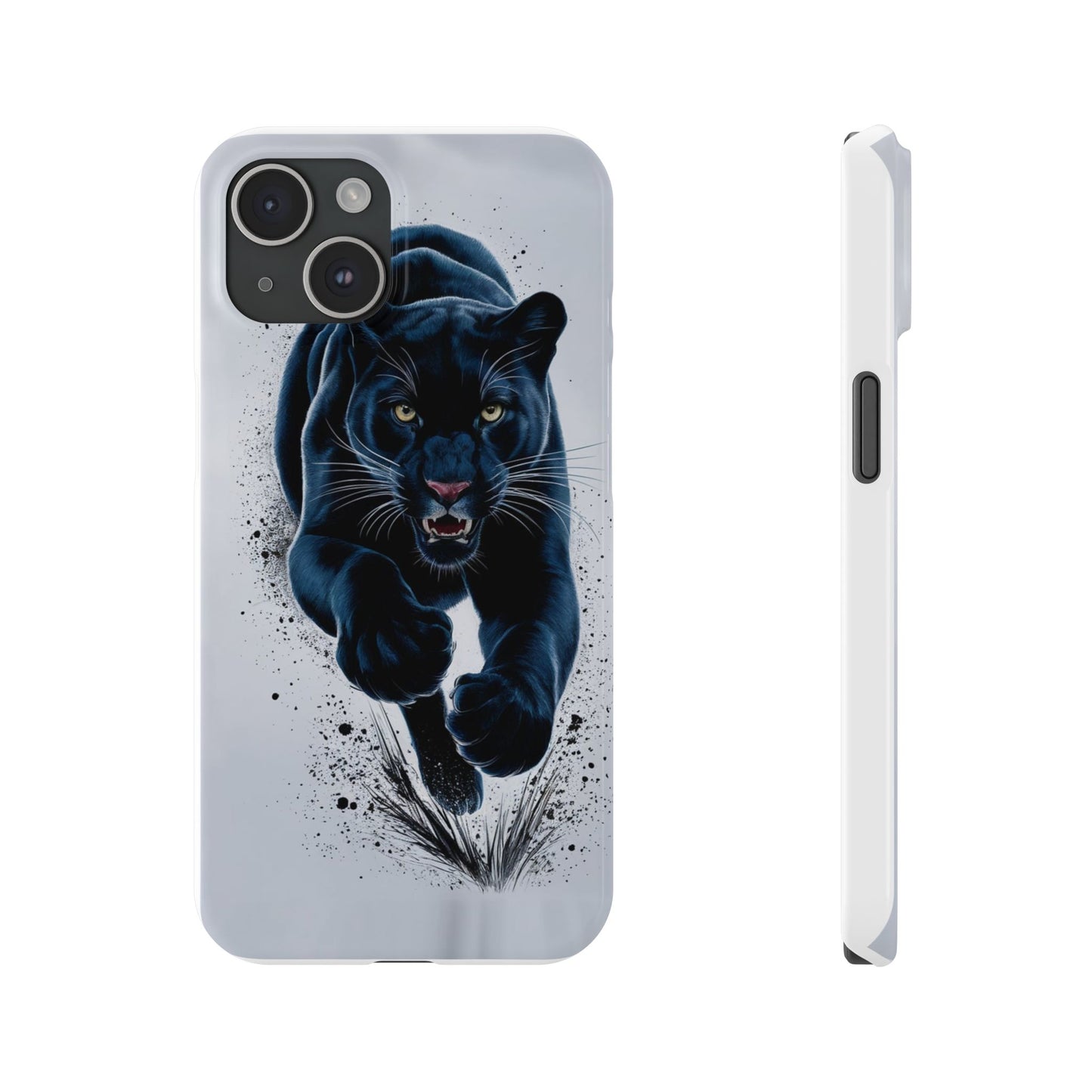 Slim Phone Cases Ai Design, Slim Phone Case for iPhone® – AI Black Panther Design: Sleek Style Meets Everyday Protection, Scratch-Resistant Slim Cases for iPhone