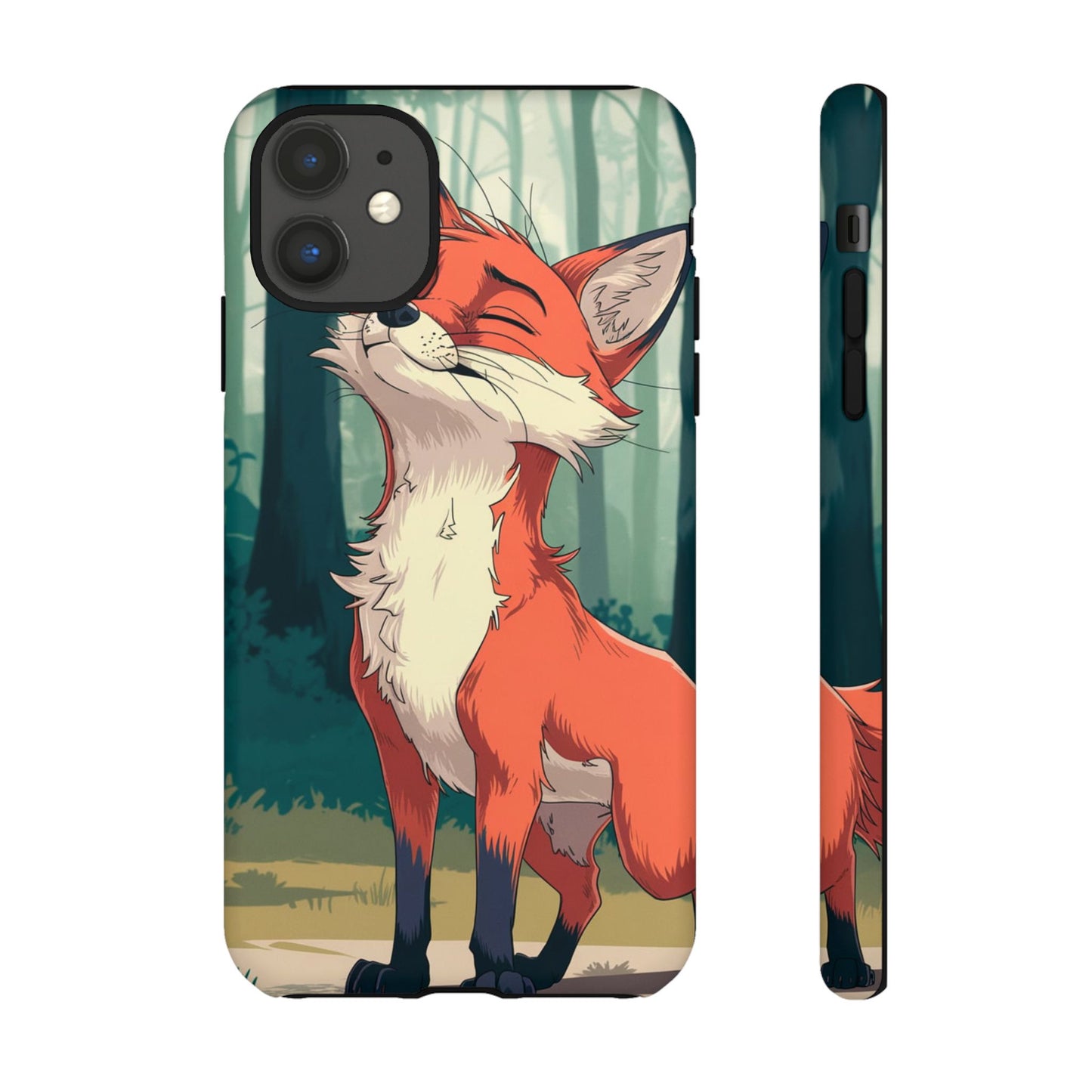 Fox Anime Tough Case – Premium Protection & Stunning Design for iPhone & Samsung, artistic anime fox print design case